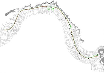 La pianta della pista ciclabile