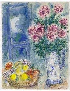 Marc Chagall Untitled (Still Life with Fruit and Flowers), 1956-1957 Gouache, watercolor, and wax crayons on paper, 705 x 545 Gift of Victor and Anne-Marie Loeb, Bern, Switzerland B02.1630